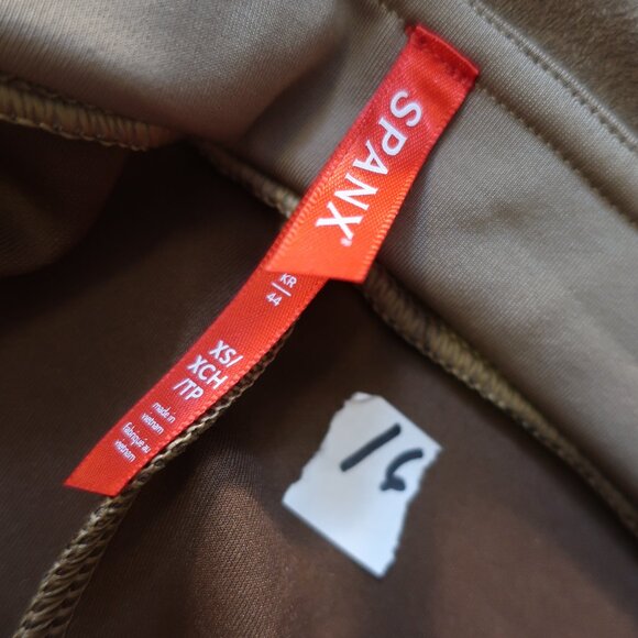 Womens SPANX Tan Faux Suede Skinny Pants XS - Picture 9 of 9